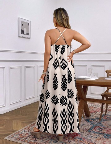 Rochie maxi Shein Curve+, bej