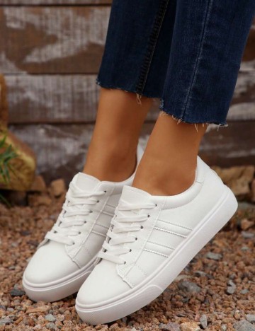 Pantofi Sport Shein, alb
