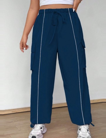 Pantaloni Shein Curve+, albastru
