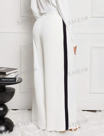 Pantaloni Office Shein, alb