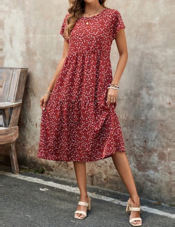 Rochie midi Emery Rose by Shein, mix culori