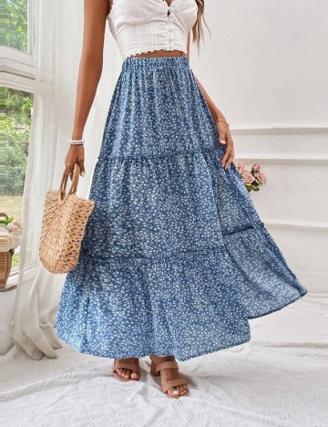 Fustă maxi Shein, mix culori