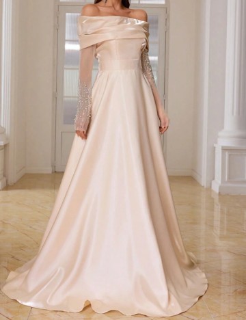 Rochie de ocazie Giffniseti by Shein, crem