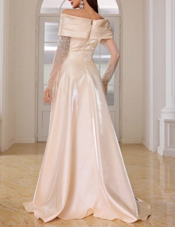 Rochie de ocazie Giffniseti by Shein, crem