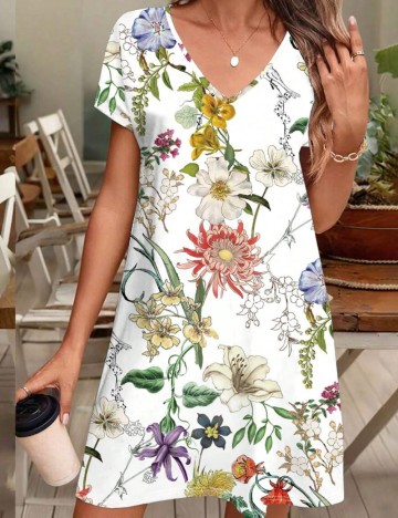 Rochie mini Shein Curve+, mix culori
