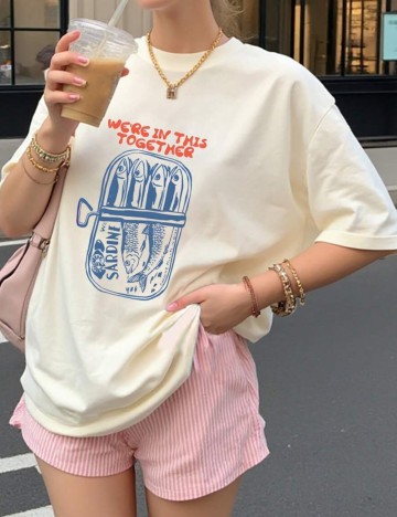 Tricou Shein, crem