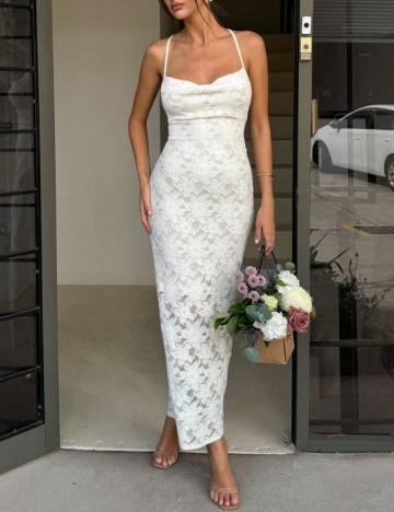 Rochie maxi Shein, alb