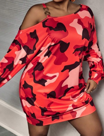 Rochie mini Shein Curve+, mix culori