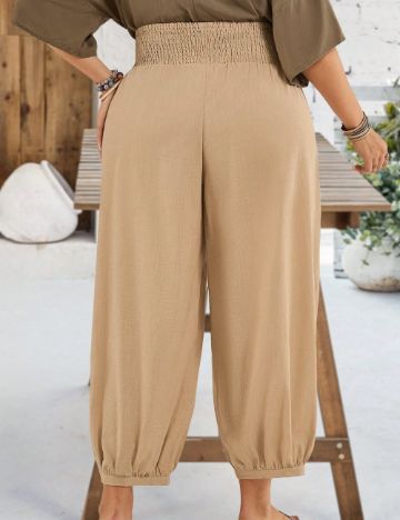 Pantaloni Shein Curve+, bej