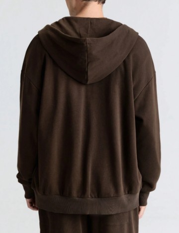 Hanorac Cu Fermoar MANFINITY by Shein, maro