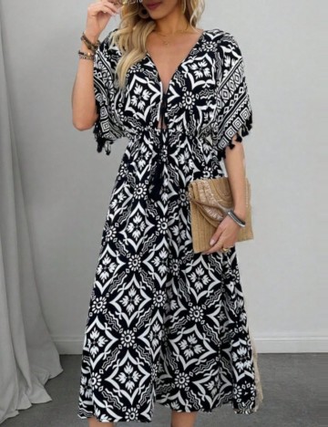 Rochie midi Shein, mix culori