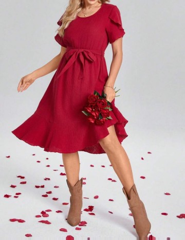 Rochie midi Shein, roșu