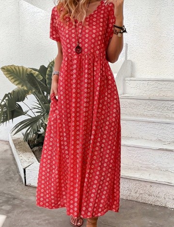 Rochie midi Shein, mix culori