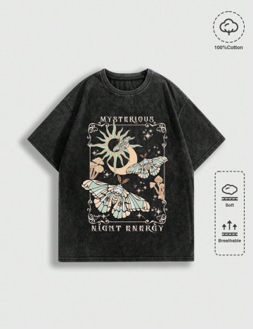 Tricou Shein Curve+, gri