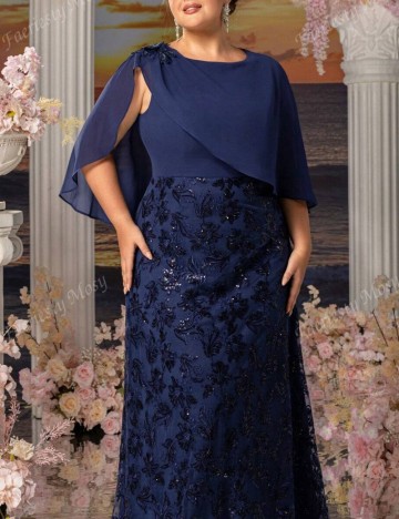 Rochie de ocazie Shein Curve+, albastru