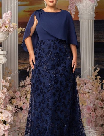 Rochie de ocazie Shein Curve+, albastru