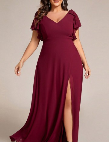 Rochie maxi Shein Curve+, vișiniu
