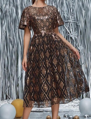 Rochie de ocazie Shein, auriu