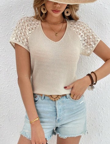 Tricou Shein, bej