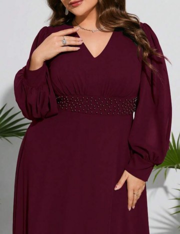Rochie de ocazie Shein Curve+, vișiniu