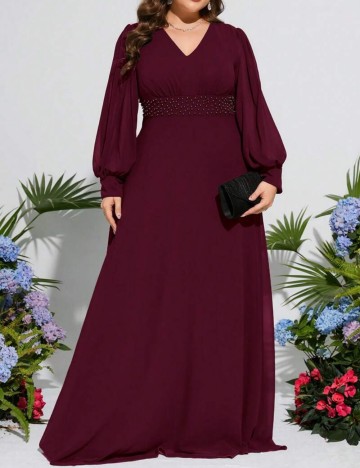 Rochie de ocazie Shein Curve+, vișiniu