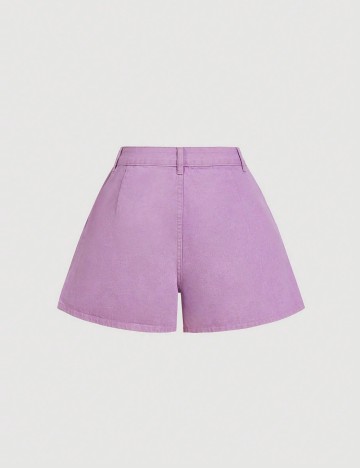 Pantaloni scurți de blugi Shein, mov