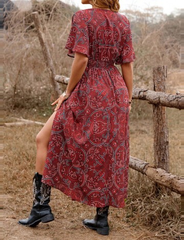 Rochie midi Shein Curve+, vișiniu