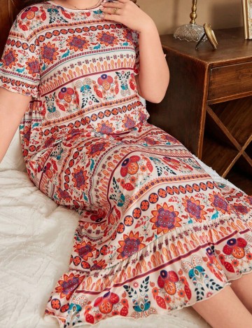 Rochie De Noapte Shein Curve+, mix culori