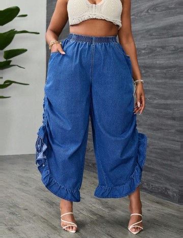 Jeans Shein Curve+, albastru