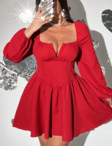 Rochie mini Shein Curve+, roșu