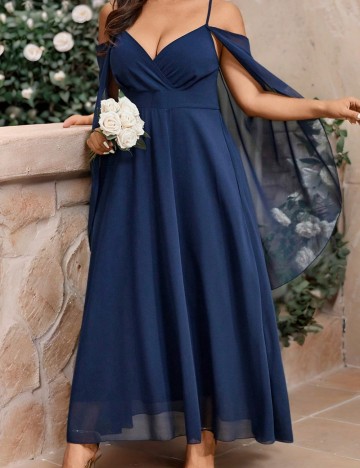 Rochie maxi Shein Curve+, albastru