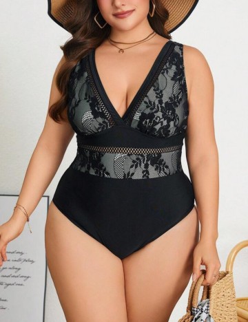 Costum de baie Shein Curve+, negru