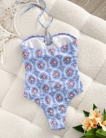 Costum de baie întreg Shein, albastru