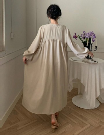 Set Rochie și Cardigan DAZY by Shein, bej