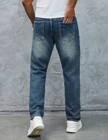 Jeans MANFINITY by Shein, albastru