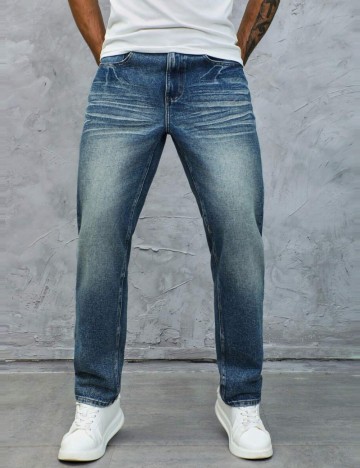 Jeans MANFINITY by Shein, albastru