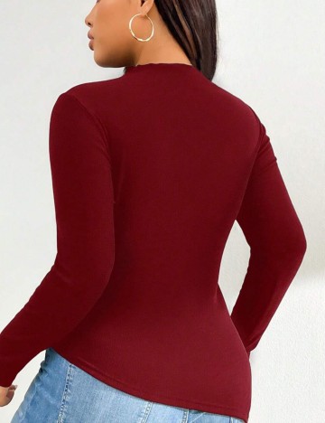 Bluză Shein Curve+, vișiniu