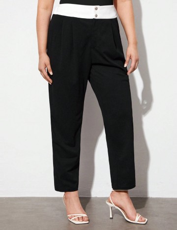 Pantaloni Shein Curve+, negru