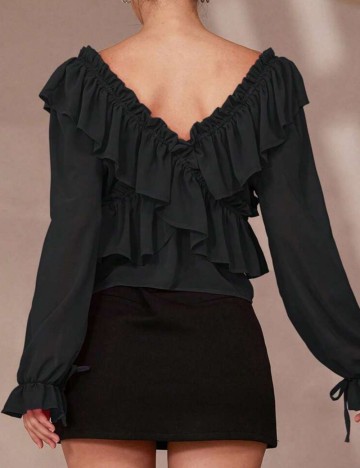 Cămașă casual Shein, negru