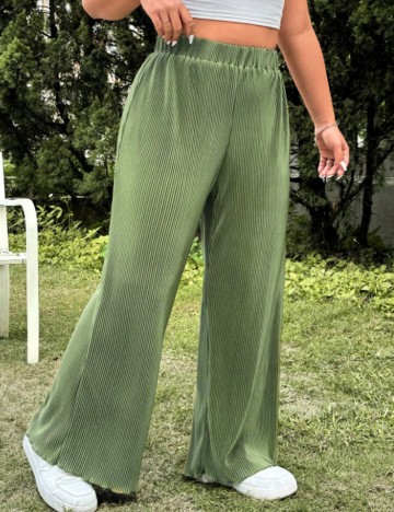 Pantaloni Shein Curve+, verde