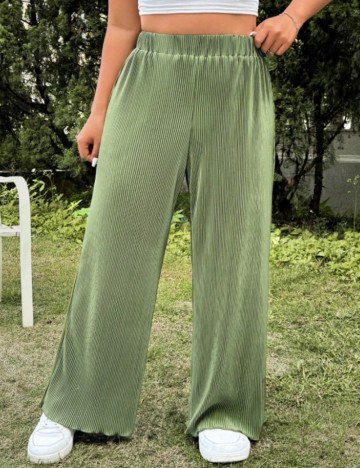 Pantaloni Shein Curve+, verde