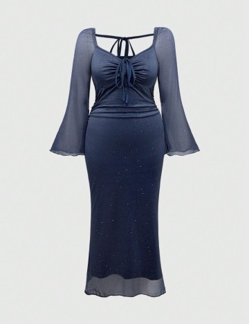 Rochie maxi Shein Curve+, albastru