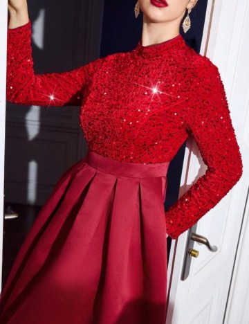 Rochie de ocazie Shein, vișiniu