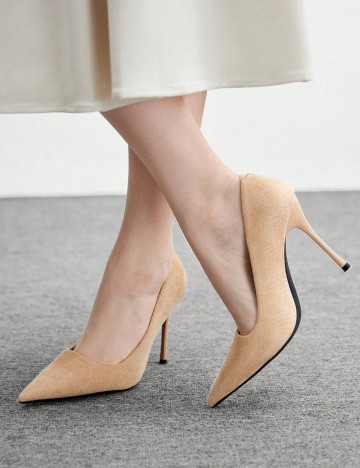 Pantofi cu toc Shein, bej