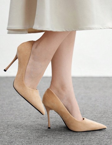 Pantofi cu toc Shein, bej