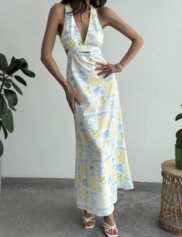 Rochie maxi Shein, mix culori