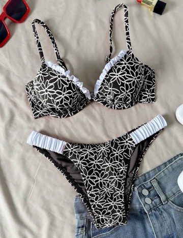 Costum de baie Shein, mix culori
