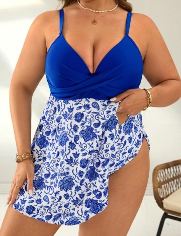 Costum de baie Shein Curve+, mix culori
