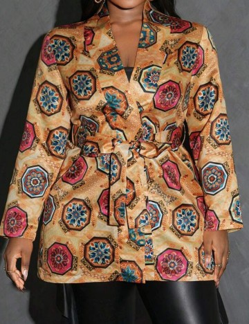 Cardigan Shein Curve+, mix culori