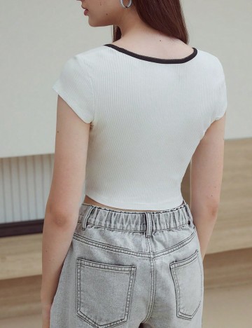 Tricou MOTF by Shein, alb